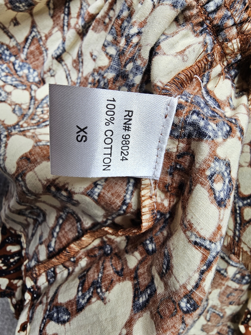 House of Harlow 1960 XS NWT Boho Mini Dress Cotton Ruffle Mock Neck Fall - Picture 16 of 16